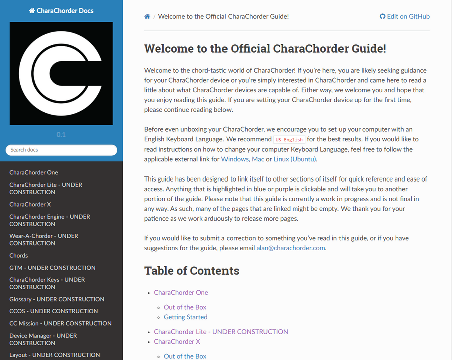 Support – CharaChorder